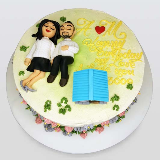 anniversary couple cake
