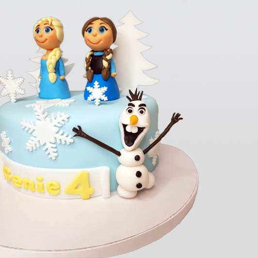 Frozen, Elsa, Anna and Olaf theme cake