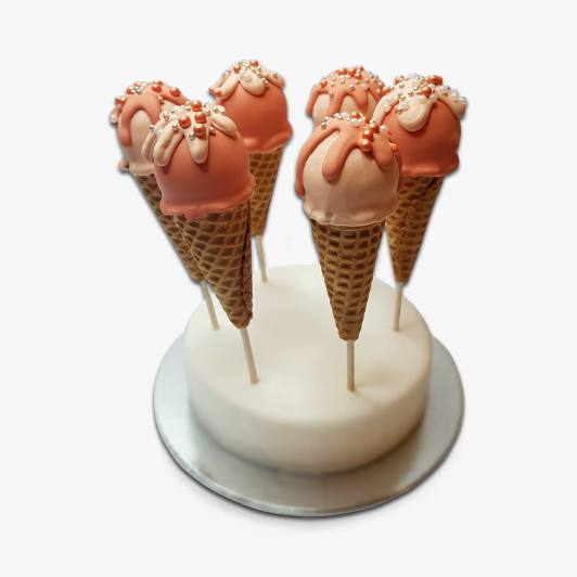 icecream cone pops cake