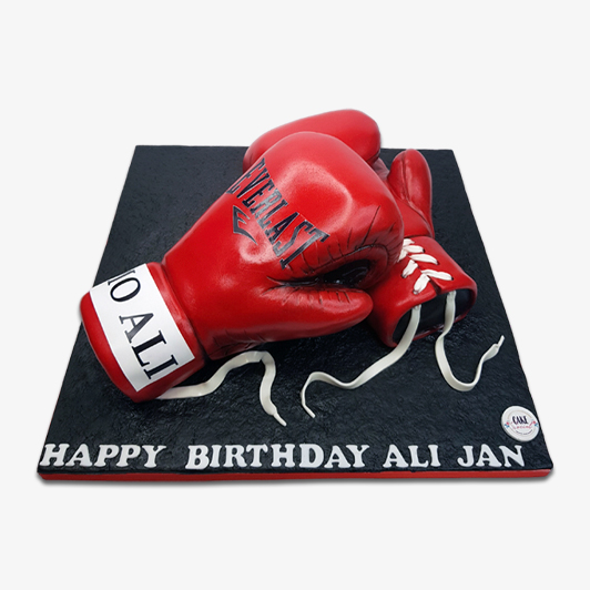 The Boxing Gloves Cake for birthday