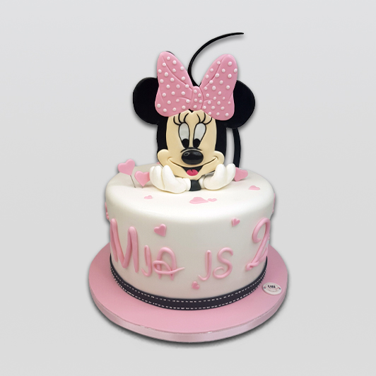 Minnie Mouse Pink birthday Cake