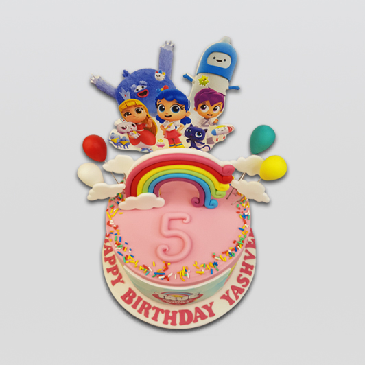 True Rainbow Kingdom birthday cake