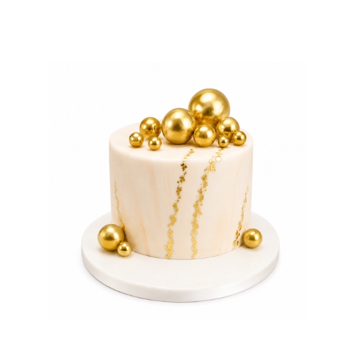 Gold Balls Marble Cake