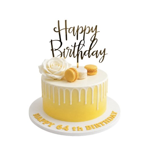Elegant Yellow Macaron cake