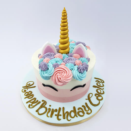 Unicorn Birthday Cake Topper Glitter Card – LissieLou