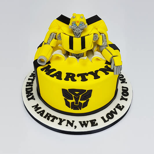Bumblebee Birthday Cake(1394) | 2 tier Transformers Bumblebe… | Flickr