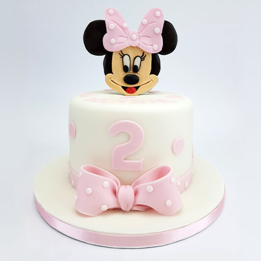 Pastel Pink Minnie Mouse Cake
