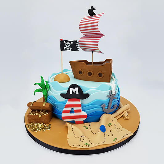 Pirate Birthday Cake - Decorated Cake by Julie - CakesDecor