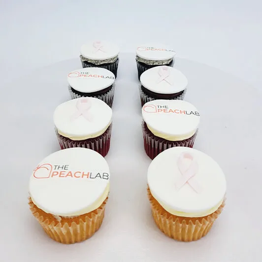 The Peach Lab + Breast Cancer Awareness Cupcakes