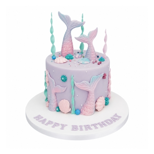 Purple Mermaid Cake