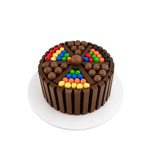 KitKat M&Ms and Maltesers Cake