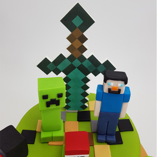 Minecraft cake and cupcakes - Decorated Cake by - CakesDecor