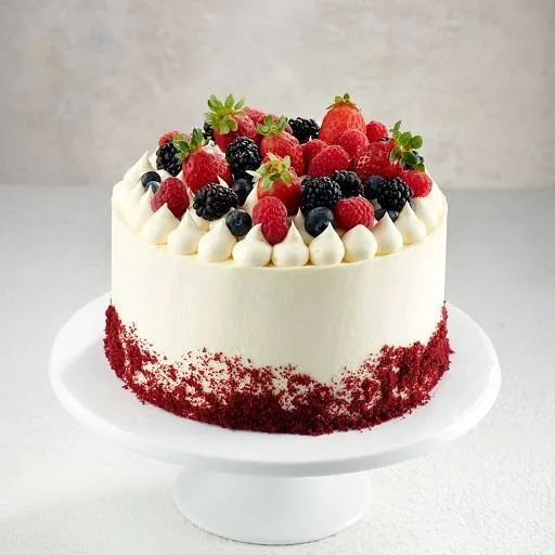 Berry Red Velvet Cake