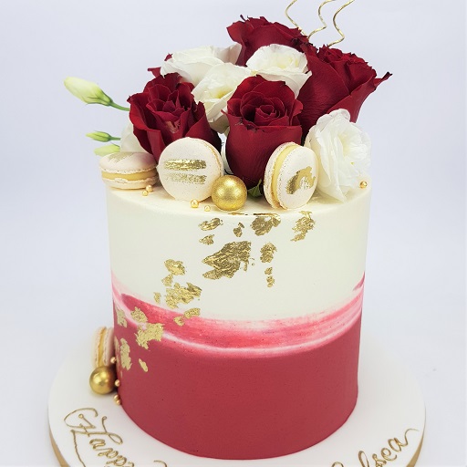 White Roses and Silver Flakes Smooth Buttercream Speciality Cake – Cake  Creations by Kate™