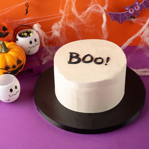 Hey Boo Halloween Cake – Cretia Cakes Bake Shop