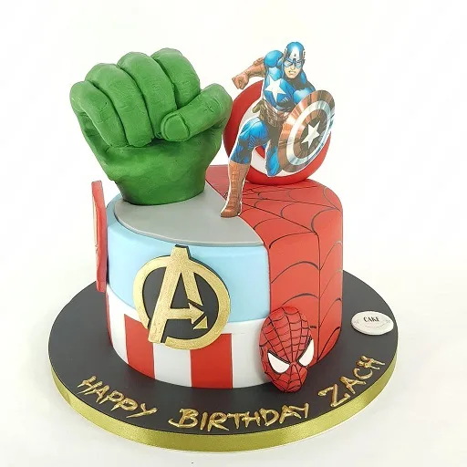 Captain America and Superheroes cake