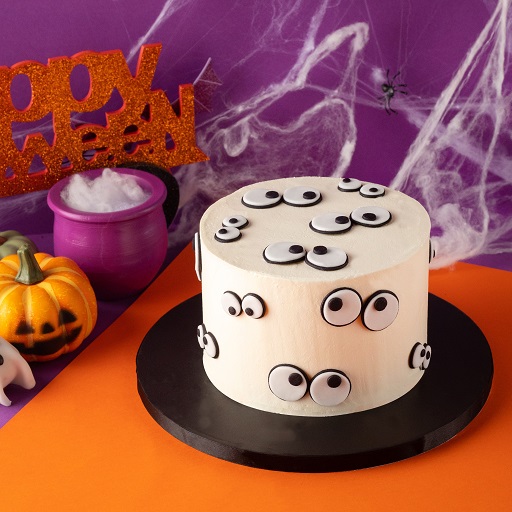 Homemade Chocolate Cake With Chocolate Cream And Meringue Ghost And Eyes  For Halloween Party Stock Photo - Download Image Now - iStock