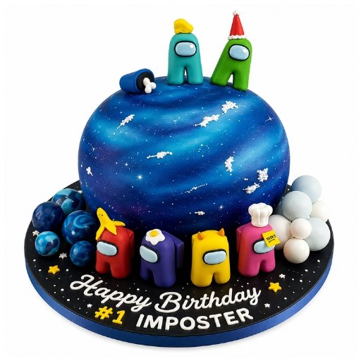 Among Us Planet Cake