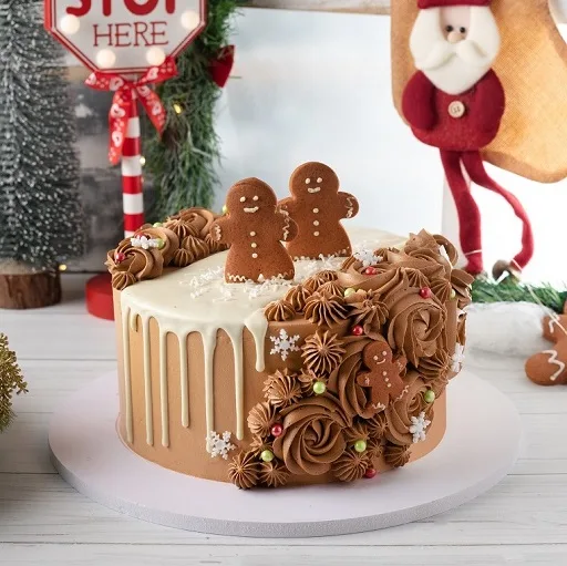 Gingerbread Man Chocolate Christmas Cake