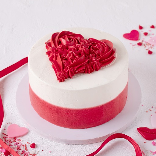 Valentine Rose Cake - Mohali Bakers