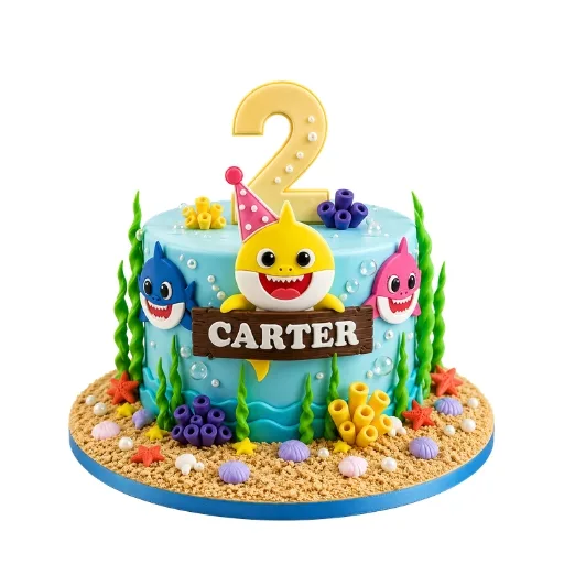 Baby Shark 2D cake