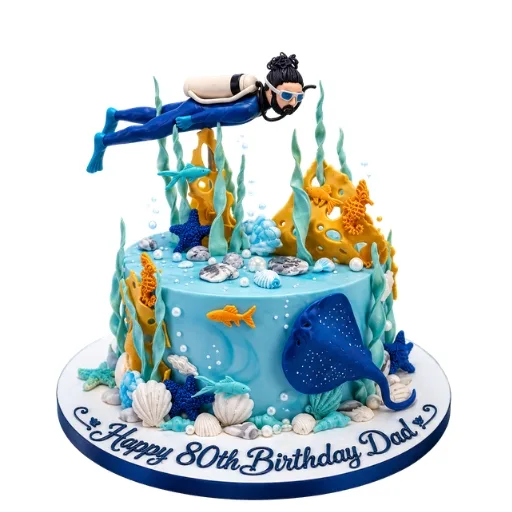 Diving Coral cake