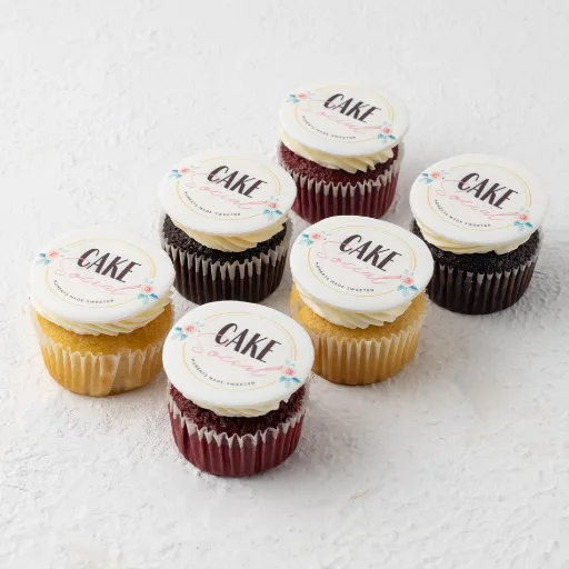 Corporate Logo Printed Cupcakes