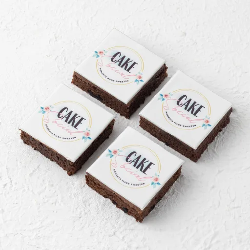 Corporate Printed Logo Brownies