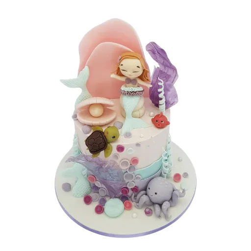 Little Mermaid and Sea Animals Cake - Image 2