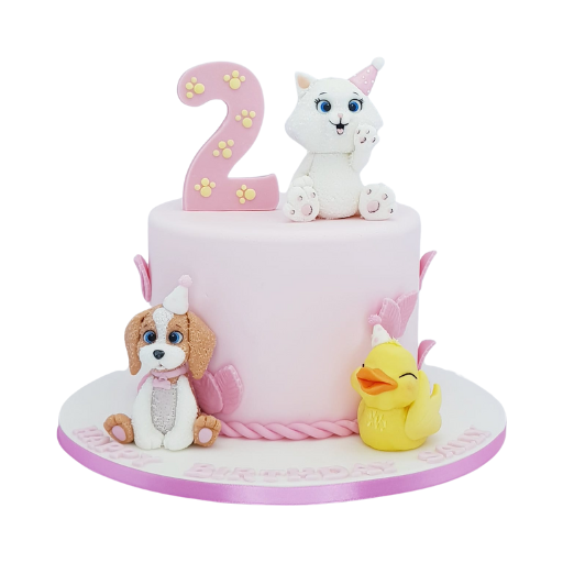 Amazon.com: MonMon & Craft Happy Birthday Cat Cake Topper/Girl Kitty  Birthday Cake Decor/Baby Shower/Meow Pet Cat 1st Birthday Party Decorations  - Pink Gliter (Cat) : Grocery & Gourmet Food