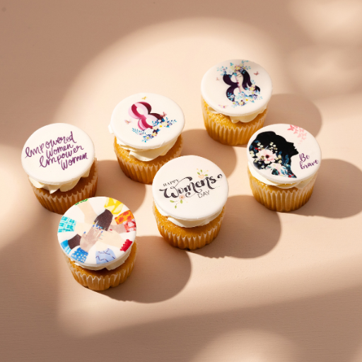 Printed Women’s Day Cupcakes