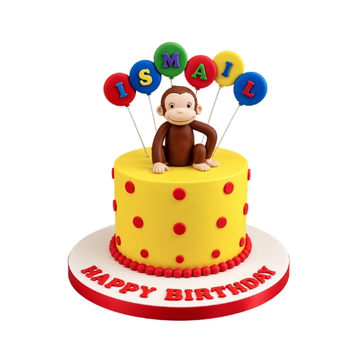 3D Curious George Cake