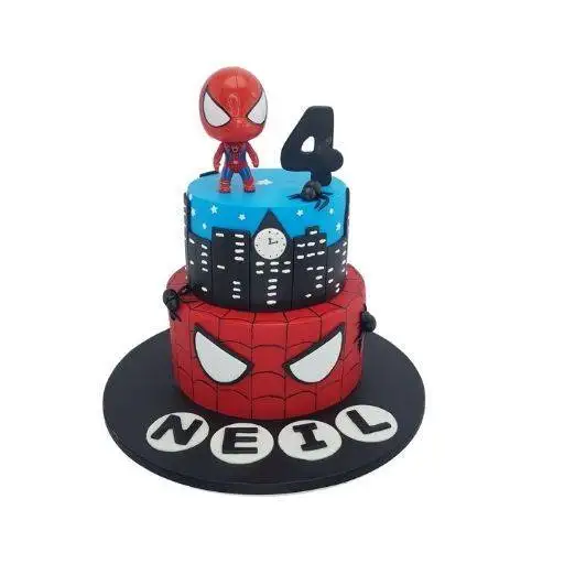 Spidey skyline cake