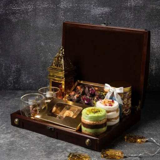 Eid Luxury Wooden Treasure Dessert Box