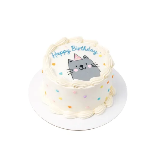 Cute Birthday Cat Cake